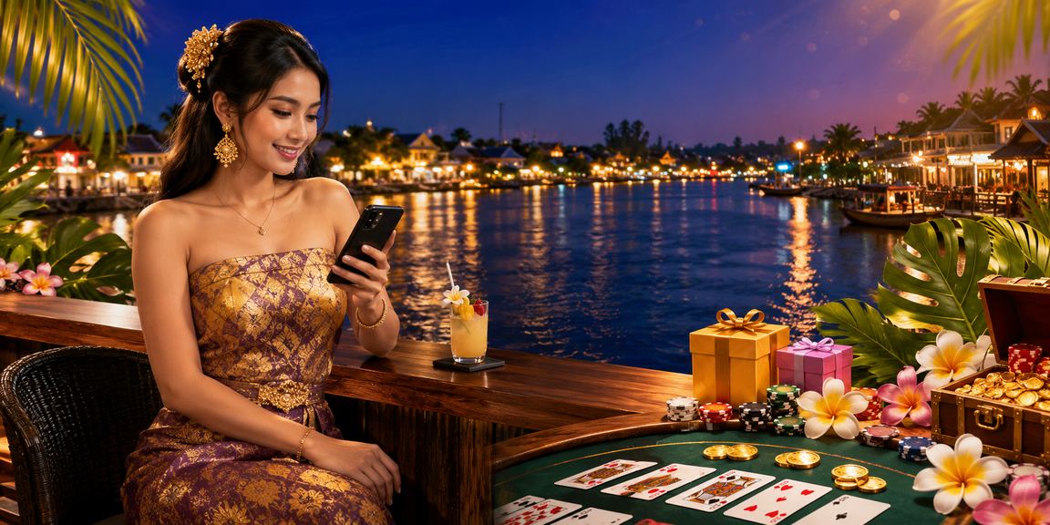 Model baccarat Vietnam dalam suasana kasino elegan